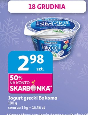 Jogurt grecki Bakoma promocja w Auchan