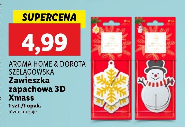 Zawieszka zapachowa xmass Aroma home & dorota promocja