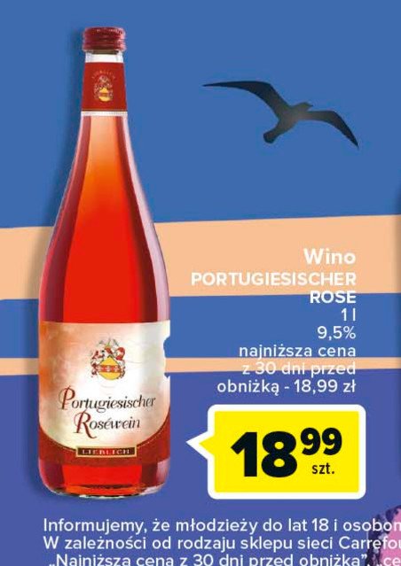 Wino różowe półsłodkie PORTUGIESISCHER promocja