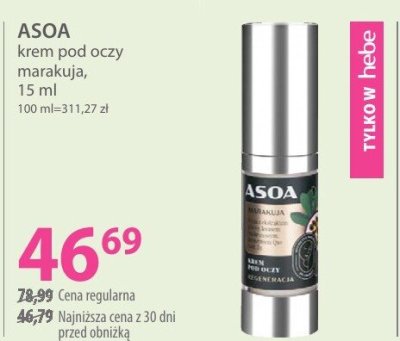 Krem pod oczy ASOA marakuja promocja w Hebe