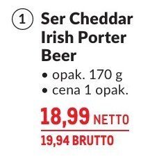 Ser Cheddar Irish Porter Beer promocja w Makro