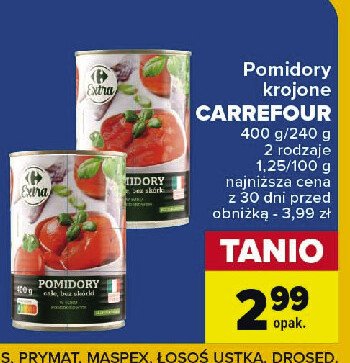 Pomidory krojone Carrefour promocja w Carrefour Market