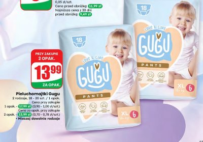 Pieluchomajtki 2 rodzaje promocja w Dino