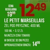 Żel pod prysznic Le Petit Marseillais promocja w Drogerie Natura
