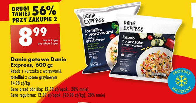 Kebab z kurczaka z warzywami Danie express promocja w Biedronka