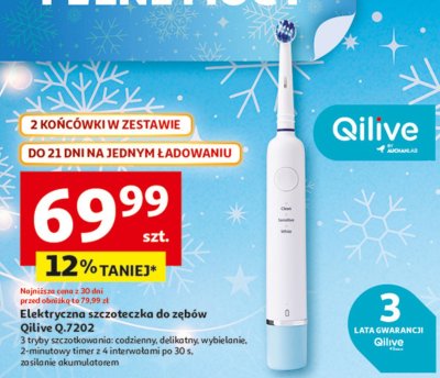 Szczoteczka elektryczna do zębów Qilive Q.7202 promocja w Auchan
