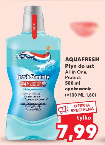Płyn do higieny jamy ustnej Aquafresh all-in-one protection promocja