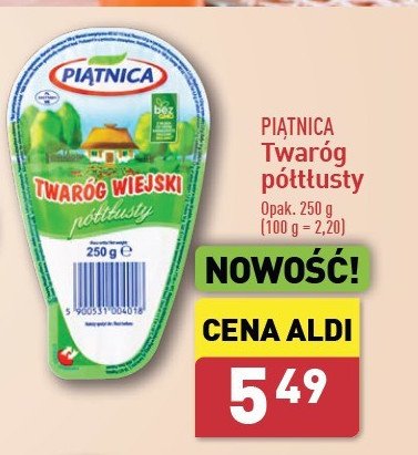 Twaróg półtłusty klinek Piątnica promocja