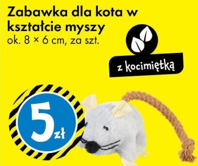 Zabawka dla kota w kształcie myszy z kocimiętką promocja w Tedi