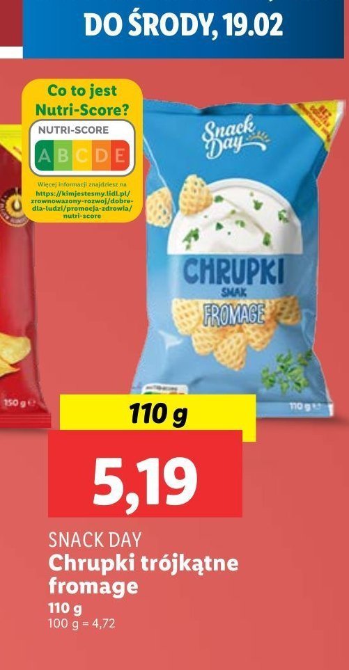 Chrupki fromage Snack day promocja w Lidl