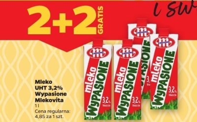 Mleko UHT 3,2% 2+2 GRATIS promocja w Netto