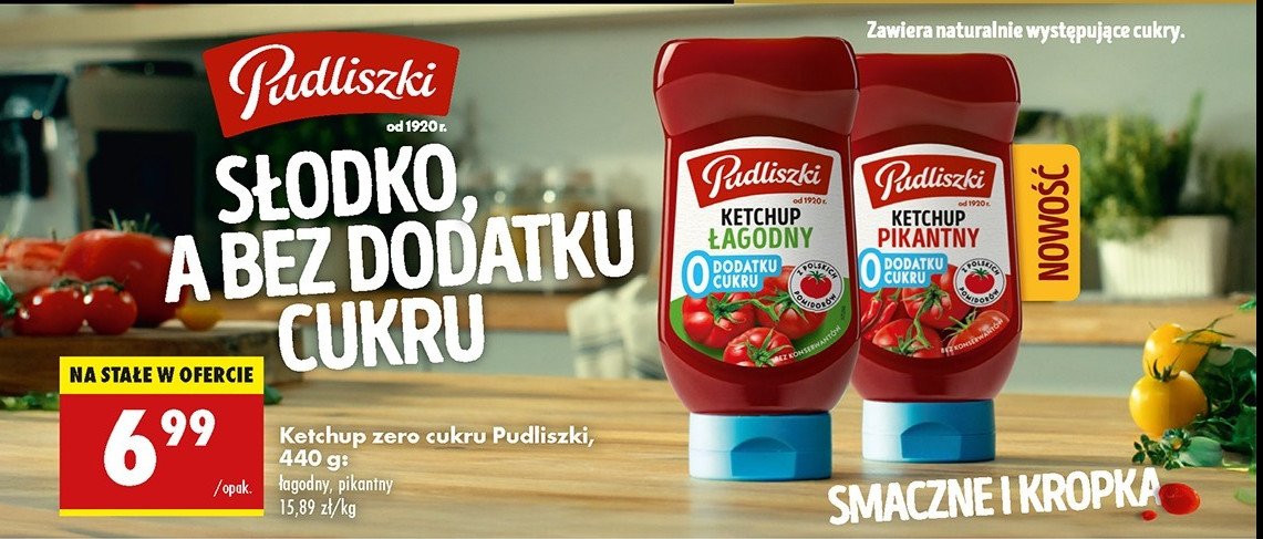 Ketchup pikantny bez cukru Pudliszki promocja