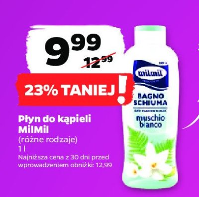 Płyn do kąpieli muschio bianco Milmil promocja