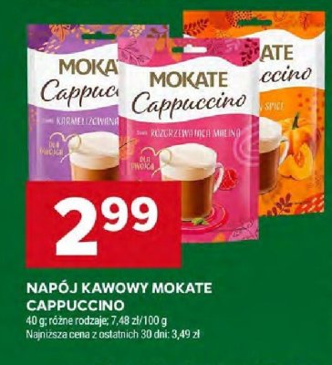 Napój kawowy Mokate Cappuccino różne smaki promocja w Stokrotka