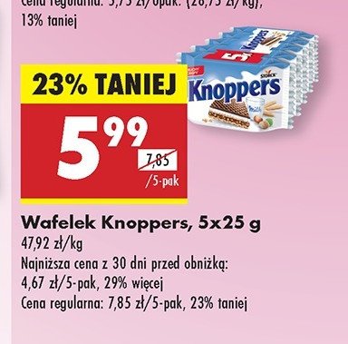 Wafelek Knoppers promocja w Biedronka