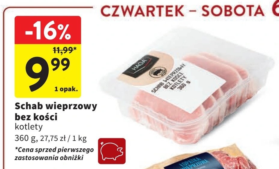 Schab wieprzowy plastry Haga promocja