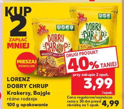Krakersy obficie posypane ziarnami sezamu lnu i chia Lajkonik dobry chrup promocja