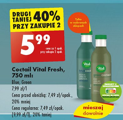 Coctail green Vital fresh promocja