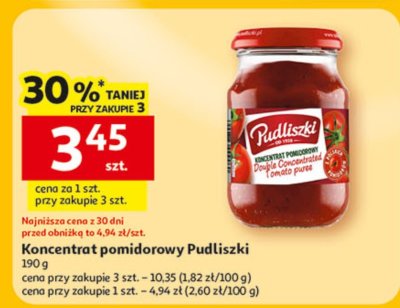 Koncentrat pomidorowy Pudliszki 190 g promocja w Auchan