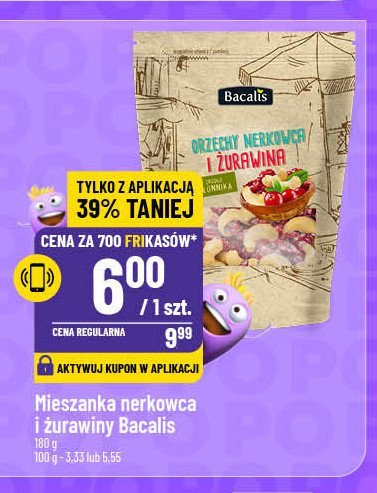 Orzechy nerkowca i suszona żurawina Bacalis promocja