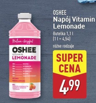 Lemoniada malina-grejpfrut Oshee vitamin lemonade promocja