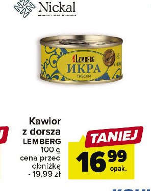 Kawior z dorsza Lemberg promocja