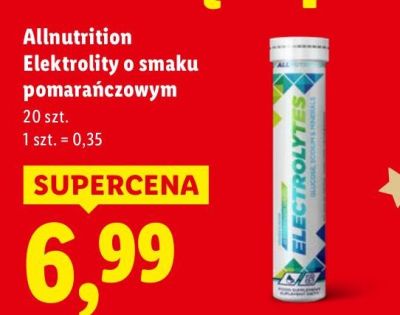 Napój energetyczny Allnutrition Elektrolit o smaku pomarańczowym promocja w Lidl