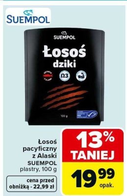 Łosoś pacyficzny z Alaski SUEMPOL promocja w Carrefour Market