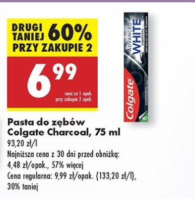 Pasta do zębów charcoal Colgate advanced white promocja