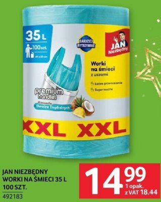 Worki na śmieci Jan Niezbędny 35l 100szt promocja w Selgros