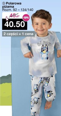Piżama polarowa Bluey promocja w Woolworth