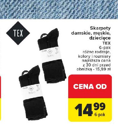 Skarpety dziecięce Tex promocja w Carrefour