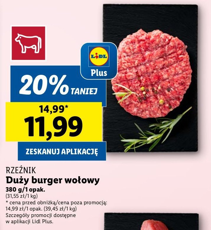 Big burger Rzeźnik codzienna dostawa promocja