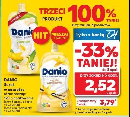 Serek bananowy saszetka Danone danio promocja