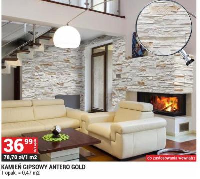 Kamień gipsowy Antero Gold, 1 opak. = 0,47 m2 promocja w Merkury Market
