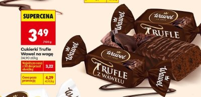 Cukierki Trufle Wawel na wagę promocja w Biedronka