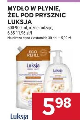 Mydło w płynie, żel pod prysznic Luksja promocja w Stokrotka