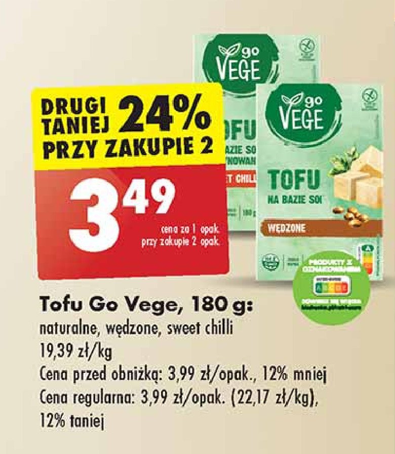 Tofu wędzone Govege promocja