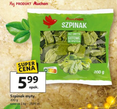Szpinak myty Auchan promocja w Auchan