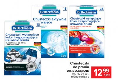 Chusteczki wyłapujące kolor i wspomagające usuwanie brudu do ciemnych kolorów Dr. beckmann promocja