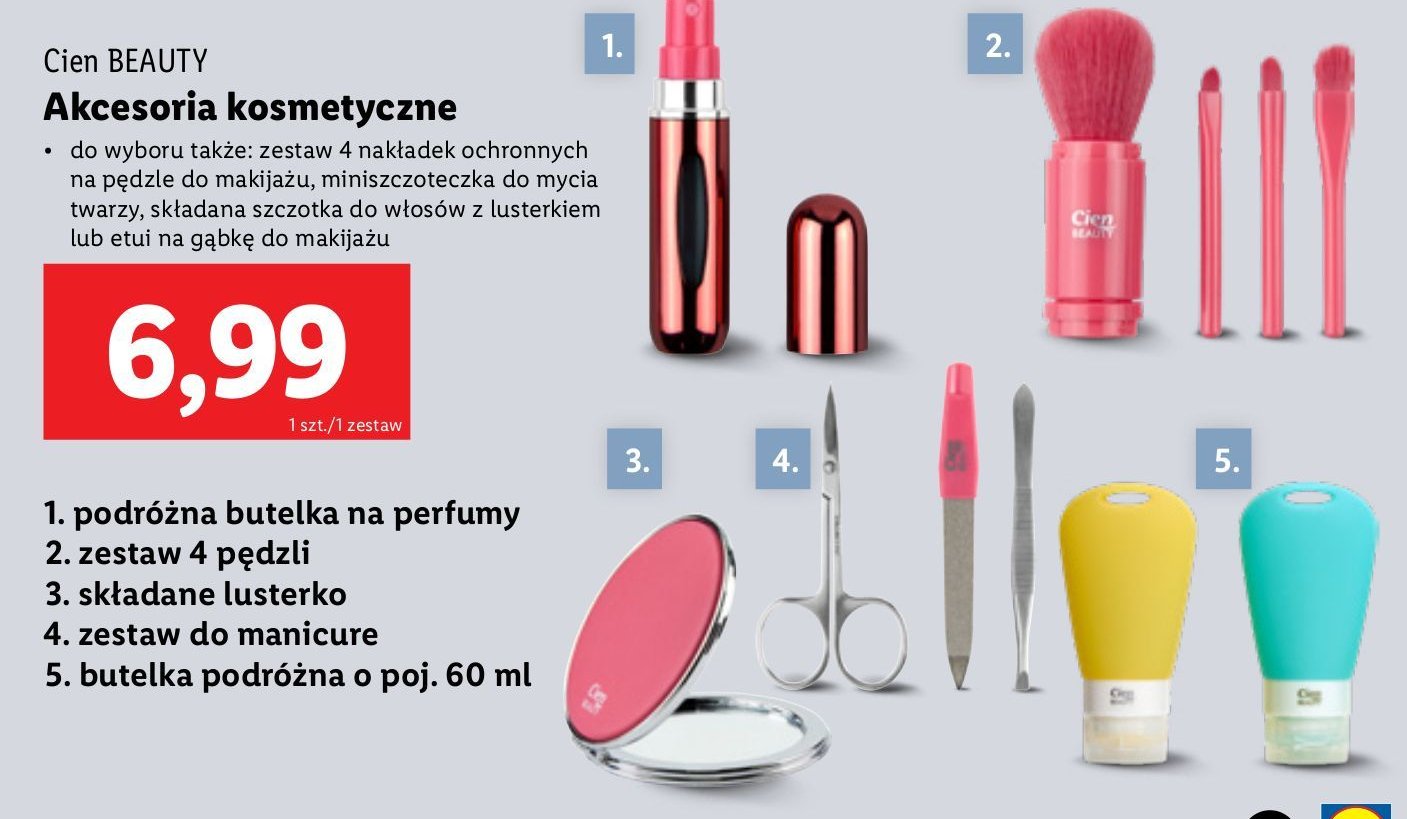 Butelka podróżna 60 ml Cien beauty promocja w Lidl