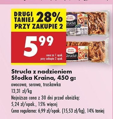 Strucla owocowa Słodka kraina promocja w Biedronka