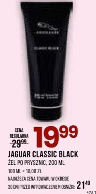 Żel pod prysznic JAGUAR CLASSIC BLACK promocja w Drogerie Natura