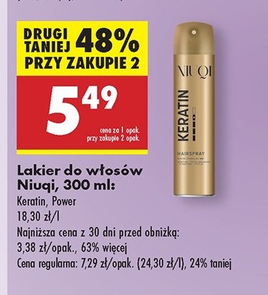 Lakier do włosów keratin promocja w Biedronka