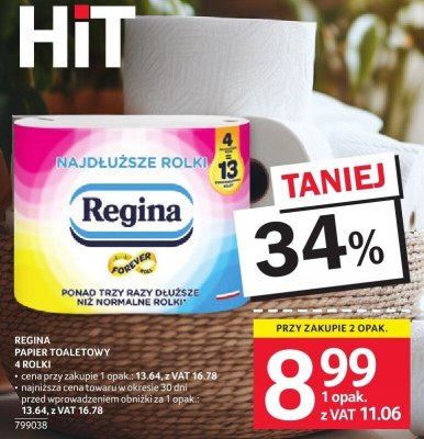 Papier toaletowy Regina 4 rolki promocja w Selgros