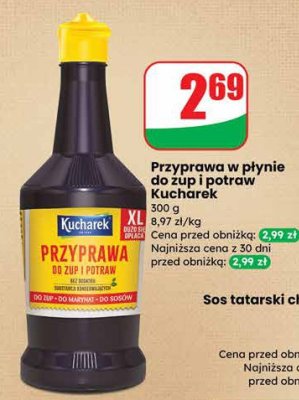 Przyprawa w płynie do zup i potraw Kucharek promocja w Dino