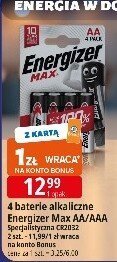 Baterie alkaliczne Energizer Max AA/AAA promocja w Leclerc