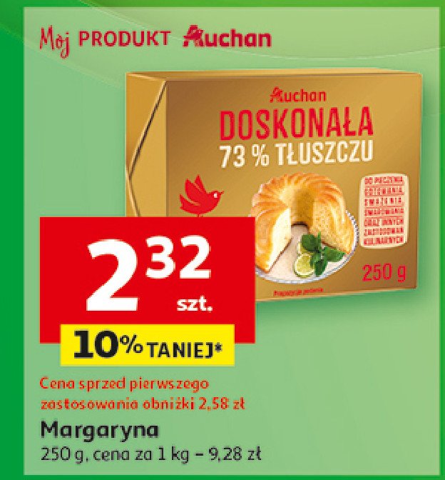 Margaryna doskonała 73 % Auchan różnorodne (logo czerwone) promocja