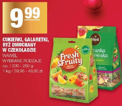 Cukierki, galaretki, ryż dmuchany w czekoladzie Wawel promocja w SPAR