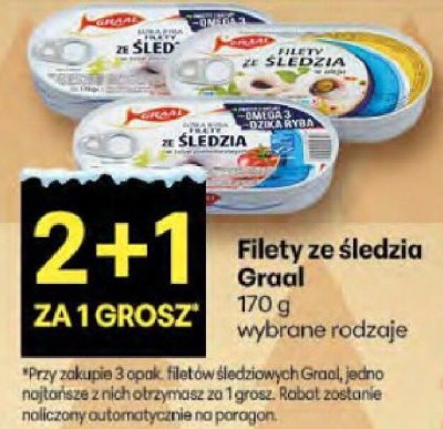 Filety ze śledzia Graal wybrane rodzaje promocja w Delikatesy Centrum
